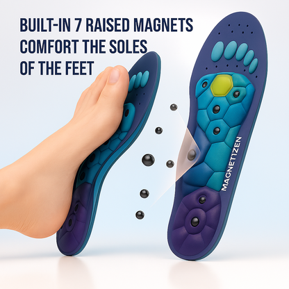 Semelles de Massage Magnétiques  Acupression MAGNETIZEN - Soulagement Pieds Fatigués